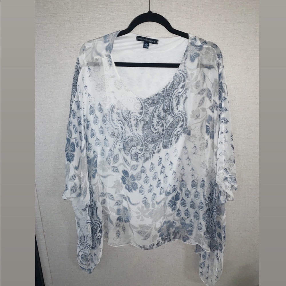 Saks Fifth Avenue Poncho Style Blouse Size S